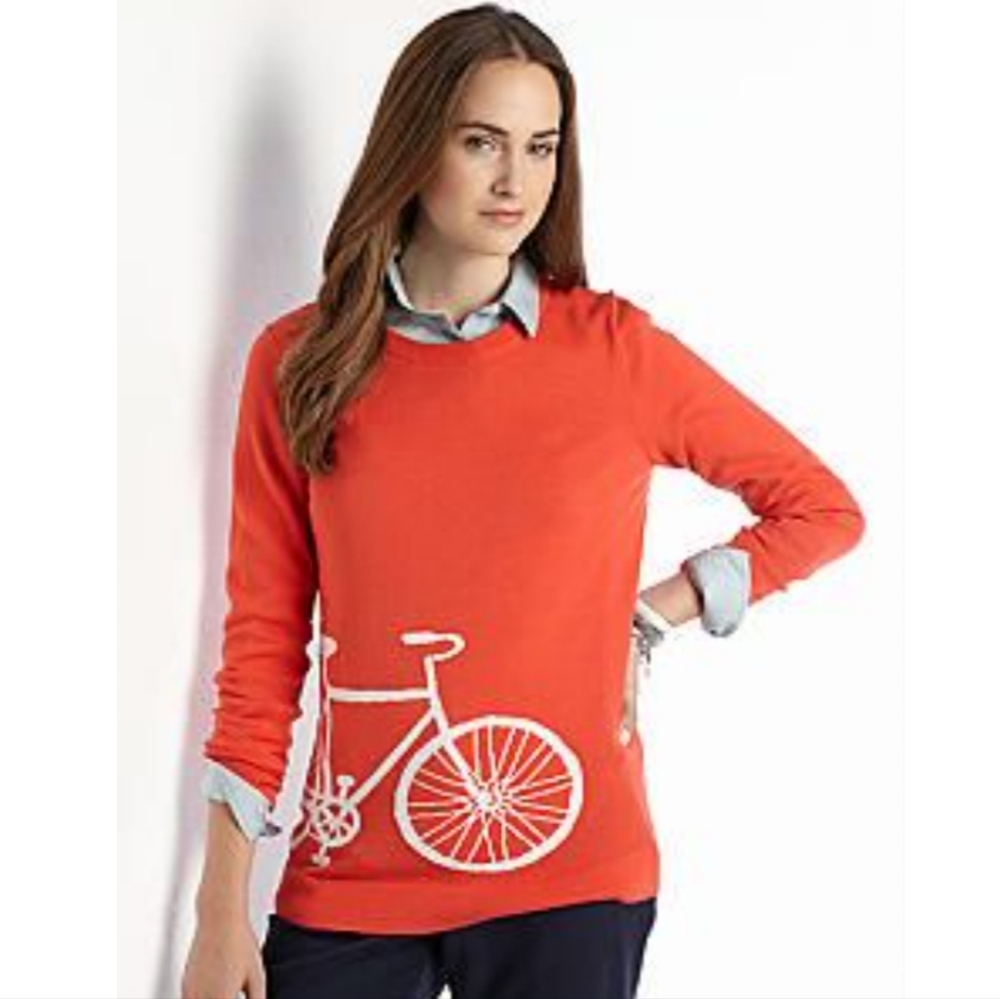 Crown & Ivy Sweater Bicycle Print
